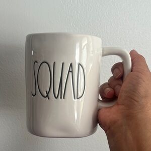 Rae Dunn White Ceramic Mug “squad”